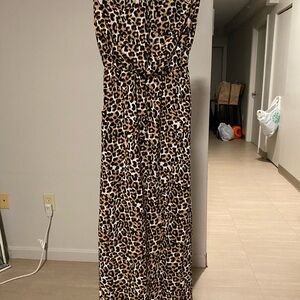Leopard Print Dress with side slits